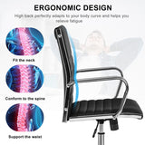 Titan Adjustable High-Back Office Chair in Black - Rolling, Swivel Function, Home Office Use - Ideal for Extended Work Hours, Provides Superior Comfort for Home Workers