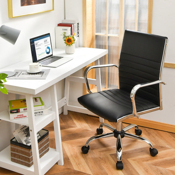 Titan Adjustable High-Back Office Chair in Black - Rolling, Swivel Function, Home Office Use - Ideal for Extended Work Hours, Provides Superior Comfort for Home Workers