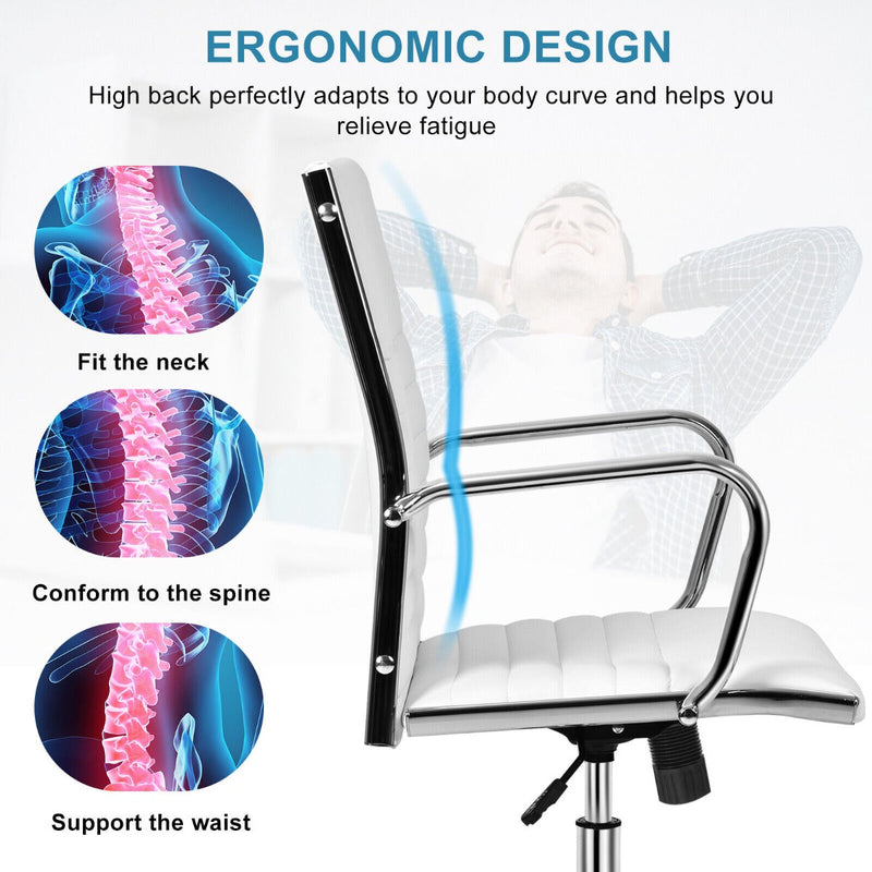 Titan Adjustable High-Back Office Chair in Black - Rolling, Swivel Function, Home Office Use - Ideal for Extended Work Hours, Provides Superior Comfort for Home Workers