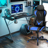 Ergonomic Gaming Chair - Blue Comfort with Tilting Function - Game Enthusiasts and Posture Correction Solution