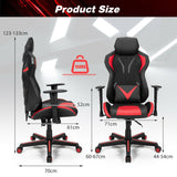 Ergonomic Gaming Chair - Blue Comfort with Tilting Function - Game Enthusiasts and Posture Correction Solution