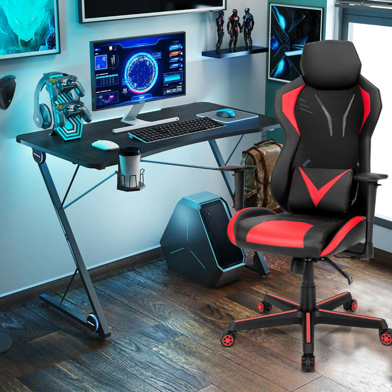 Ergonomic Gaming Chair - Blue Comfort with Tilting Function - Game Enthusiasts and Posture Correction Solution