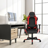 Swivel High Back Racing Chair with Headrest and Lumbar Pillow-