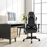 Swivel High Back Racing Chair with Headrest and Lumbar Pillow-