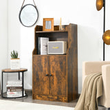Industrial Style Bookcase - Wooden Structure with Adjustable Shelves in Coffee Finish - Ideal for Home Office and Decoration Needs