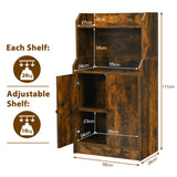 Industrial Style Bookcase - Wooden Structure with Adjustable Shelves in Coffee Finish - Ideal for Home Office and Decoration Needs