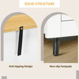 Modern White Sideboard Cabinet - Double Doors and Drawers for Storage - Ideal for Dining Room, Living Room, and Entryway Organization