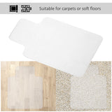 Clear Office Chair Mat with Gripper Spikes - Non-Slip, Frosted Lipped Carpet Protector - Ideal for Home and Office Use to Protect Floors