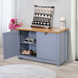 2-Door Shoe Cabinet with Storage Shelf - Entryway Bench and Hallway Organizer - Ideal for Bathroom Use and Shoe Organization