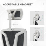 Adjustable Mesh Office Chair - Ergonomic Reclining Desk Chair with Headrest, Lumbar Support & Footrest - Comfortable Swivel Chair for Home Office and Gaming