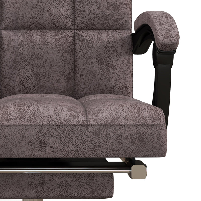 Executive Vibration Massage Office Chair - Microfiber Computer Seat with Reclining Back and Armrests, Charcoal Grey - Ideal for Professional Relaxation and Comfort at Work