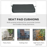 42x42 cm Grey Chair Cushions, Set of 6 - Comfortable and Durable Seat Pads - Ideal for Dining and Office Chairs