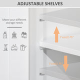 Freestanding Bathroom Cabinet with Adjustable Shelves - Slim Storage Cupboard Organizer with 2 Drawers - Ideal for Small Spaces and Clutter Reduction in White