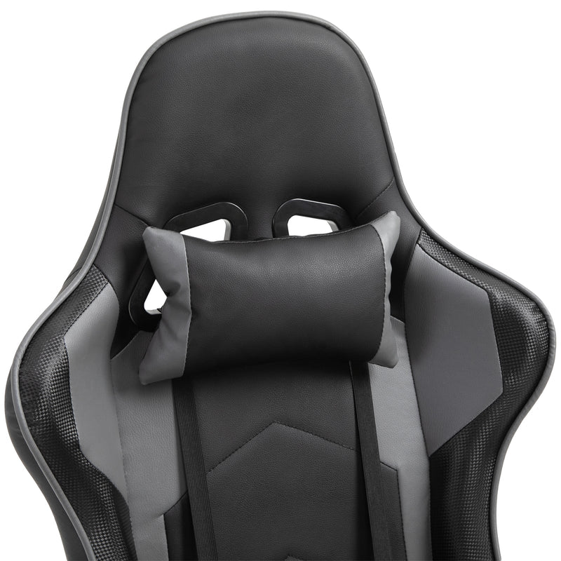 High Back Racing Gaming Chair - Ergonomic Recliner, 360° Swivel, Rocking Function, Adjustable Height, Built-in Lumbar Support with Pillow - Comfortable Gaming and Home Office Use