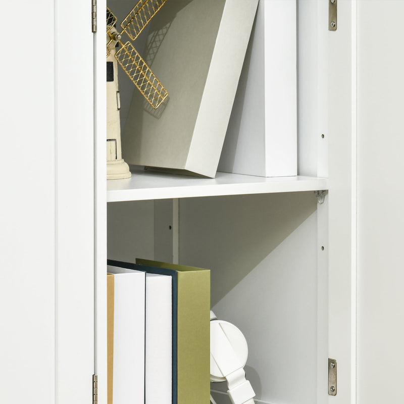 Modern Rubberwood-Topped Sideboard - Buffet Cabinet with Drawers and Adjustable Storage Shelves - Ideal for Living Room and Kitchen Organization