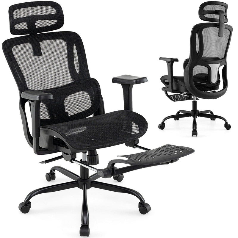 Ergonomic Office Chair Swivel Computer Desk Chair with Rotating Headrest-