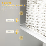 Narrow Tallboy Bathroom Cabinet - Freestanding Storage Unit with Adjustable Shelf and Steel Base - Space-Saving Slim Corner Organizer for Small Bathrooms