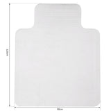 Clear Office Chair Mat with Gripper Spikes - Non-Slip, Frosted Lipped Carpet Protector - Ideal for Home and Office Use to Protect Floors