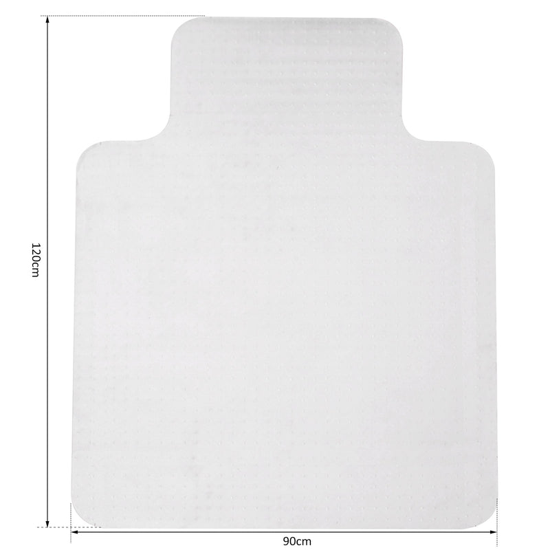 Clear Office Chair Mat with Gripper Spikes - Non-Slip, Frosted Lipped Carpet Protector - Ideal for Home and Office Use to Protect Floors