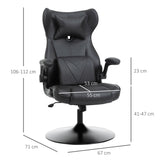 Ergonomic Racing Gaming Chair - Lumbar Support, Swivel Base, Flip-up Armrests, Integrated Headrest - Comfort for Gamers and Home Office Users