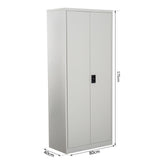 Cool Rolled Steel Lockable Cabinet - Tall Office Filing Storage with 2 Doors & 4 Adjustable Shelves - Secure Organizational Solution for Documents and Books
