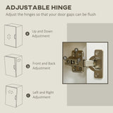 Kitchen Storage Sideboard - Double-Door Cabinet with Adjustable Shelf - Ideal for Living Room and Entryway Organization
