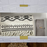 5-Drawer Modern Chest - Bedroom and Living Room Storage Organizer with Golden Steel Base - Contemporary Furniture Solution for Enhanced Home Organization