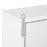 Bathroom Mirror Cabinet with Double Doors - Wall Mounted Storage Unit with Shelf - Elegant White Organizer for Restroom Essentials