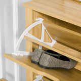 12-Pair Shoe Organizer Cabinet with 4 Shelves & 2 Drawers - Sturdy Brown Storage Unit with Raised Legs for Modern Home Decor - Ideal for Hallway & Bedroom Clutter Reduction