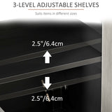 Adjustable Shelving Sideboard - Living Room Storage Cabinet with 4 Doors and Pine Legs - Elegant Organization Solution for Home Spaces