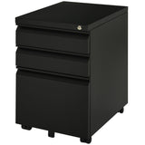 Lockable Metal Vertical File Cabinet with 3 Drawers - Anti-tilt, Holds Letter A4 Legal Size Documents - Secure Storage Solution for Office and Home Use