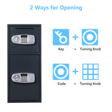 Steel Security Brand Model 101 - Depository Safe with 4 Keys and Keypad Lock - Ideal for Secure Storage of Cash and Valuables
