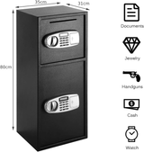 Steel Security Brand Model 101 - Depository Safe with 4 Keys and Keypad Lock - Ideal for Secure Storage of Cash and Valuables