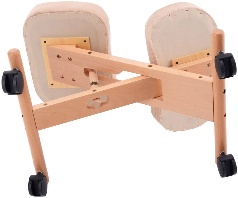 Wooden Orthopaedic Kneeling Stool with Ergonomic Posture Frame in Beige - Ideal for Improving Posture and Easing Back Pain