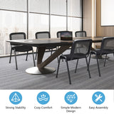 Modern Stackable Upholstered Armless Chair, Set of 5 - Spacious Conference and Reception Furniture - Ideal for Commercial and Office Use