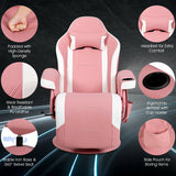 Gaming Chair with Electric Massage Feature - With Cup Holder and Side Pouch in Sleek Black - Perfect for Gaming Enthusiasts and Office Workers Desiring Extra Comfort