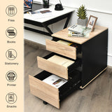 Mobile File Cabinet with 3 Drawers - Vertical Filling Structure, Under Desk Placement - Ideal for Workspace Organization and Storage