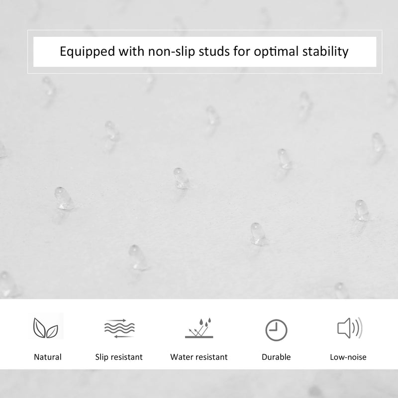 Clear Office Chair Mat with Gripper Spikes - Non-Slip, Frosted Lipped Carpet Protector - Ideal for Home and Office Use to Protect Floors