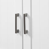 Freestanding Wooden Bathroom Floor Cabinet with 2 Drawers - Double Doors & Adjustable Shelf Storage Cupboard, Elegant White - Ideal for Organizing Toiletries and Linens