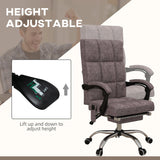 Executive Vibration Massage Office Chair - Microfiber Computer Seat with Reclining Back and Armrests, Charcoal Grey - Ideal for Professional Relaxation and Comfort at Work