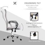 Ergonomic Mesh Office Chair with Adjustable Height and Tilt - Light Grey Comfort Seating Solution - Ideal for Home and Office Use