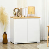 Kitchen Storage Sideboard - Double-Door Cabinet with Adjustable Shelf - Ideal for Living Room and Entryway Organization