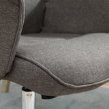 Mid-Back Executive Rocking Office Chair with Adjustable Settings - Swivel, Wheeled, and Comfort-Centric Design in Light Grey - Ideal for Home or Corporate Offices