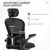 Vinsetto Multi-Adjustable Office Chair, with Lumbar Support, Headrest and Mesh Back - Black
