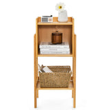 Tall Bamboo Bookshelf - 4 Tier Free Standing Design with Legs - Perfect Storage Solution for Readers and Home Organizers