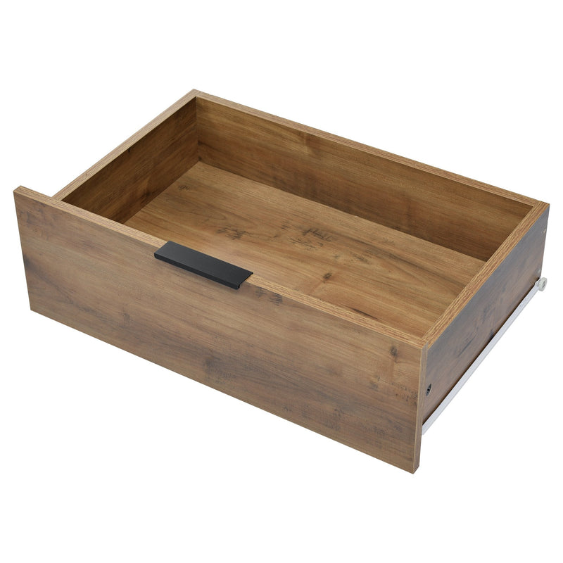 Modern Dark Oak Sideboard - Spacious Living Room Cabinet with 2 Doors & 3 Drawers, Adjustable Shelf - Elegant Storage Solution for Home Organization, 120x40x76 cm