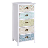 Storage Chest Organizer - Spacious 46Wx34Dx94H cm Cabinet, White Finish - Ideal for Home Decluttering and Organization
