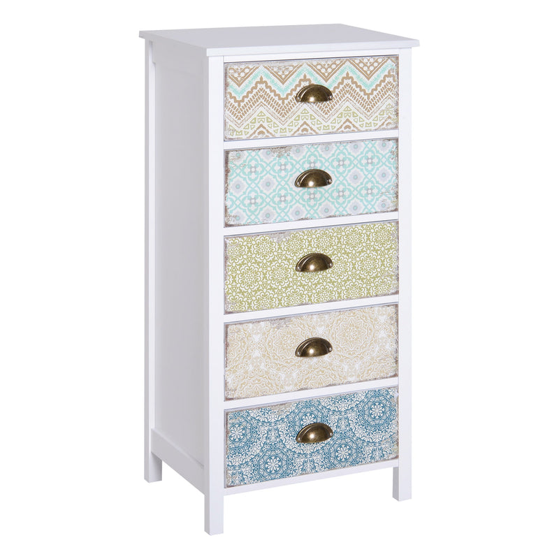 Storage Chest Organizer - Spacious 46Wx34Dx94H cm Cabinet, White Finish - Ideal for Home Decluttering and Organization