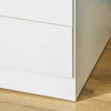 Vertical 4-Drawer Storage Chest with Metal Glides - Sturdy Anti-Tip Design for Playrooms, Nurseries, and Hallways - Space-Saving Organizer for Homes