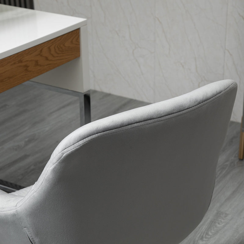 Velvet Ergonomic Home Office Chair - Comfy Computer Desk Chair with Adjustable Height & Supportive Arm/Back - Ideal for Extended Work Sessions